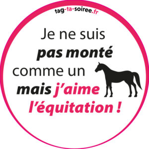 Je ne suis pas monté comme un cheval mais j'aime l'équitation
