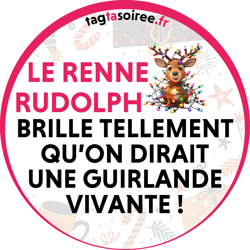 Le renne Rudolph brille tellement qu’on dirait une guirlande vivante !