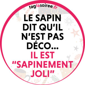 Le sapin dit qu’il n’est pas déco… il est “sapinement joli”