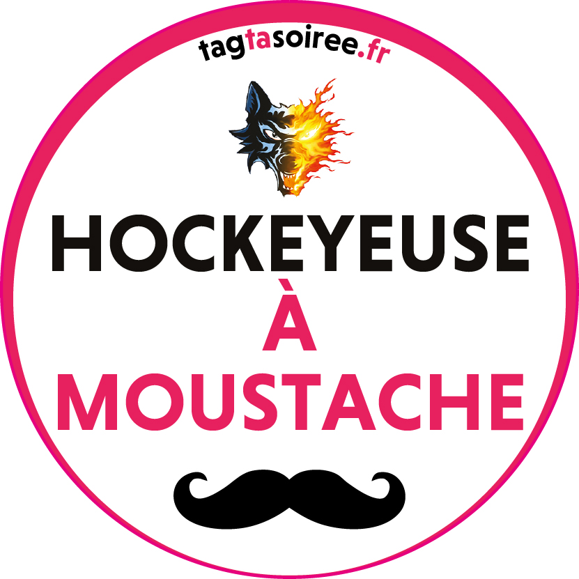 HOCKEYEUSE À MOUSTACHE