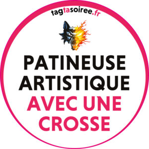 Patineuse Artistique avec une crosse